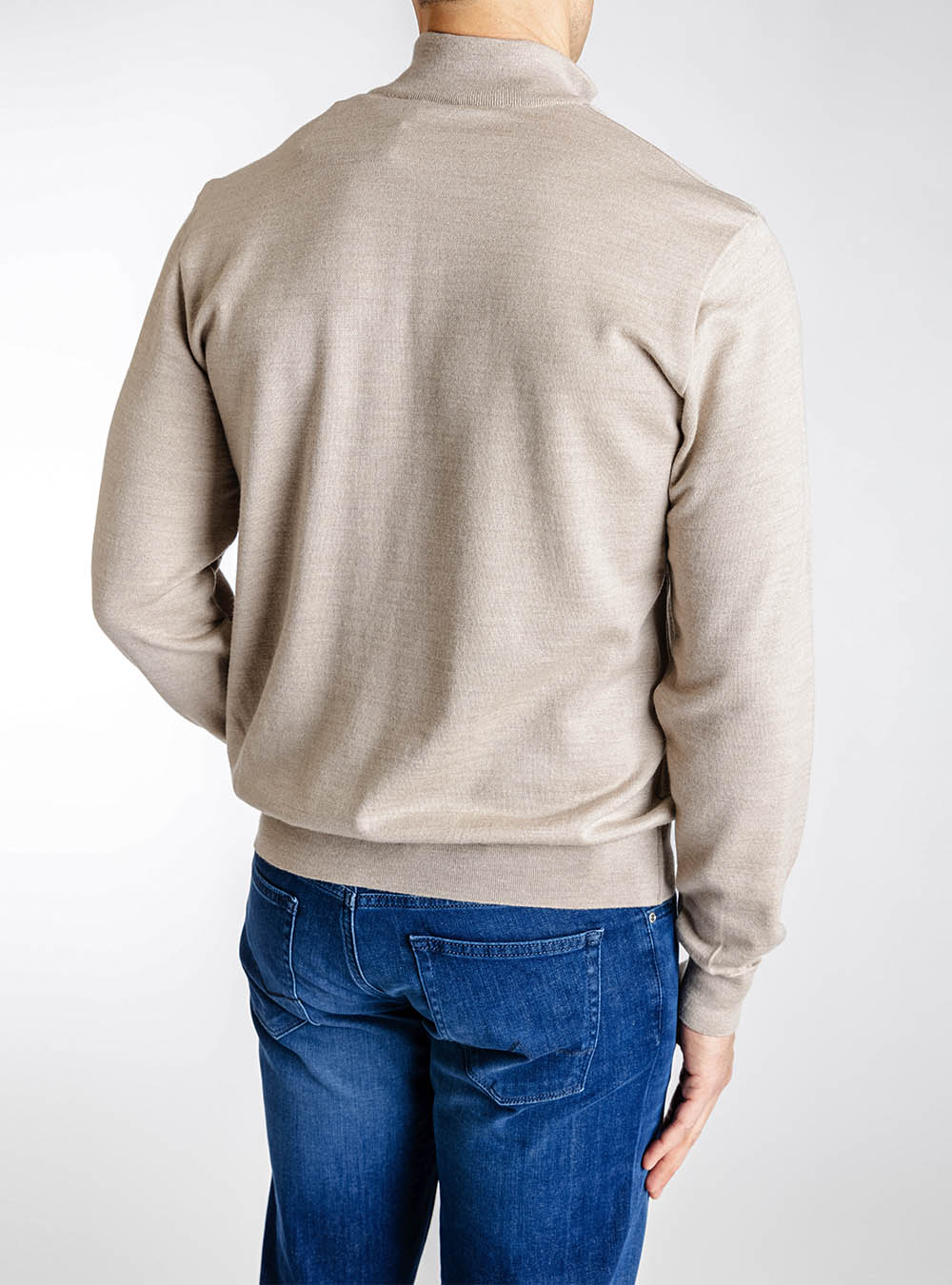 Paul & Shark Light Tan Quarter Zip Pullover