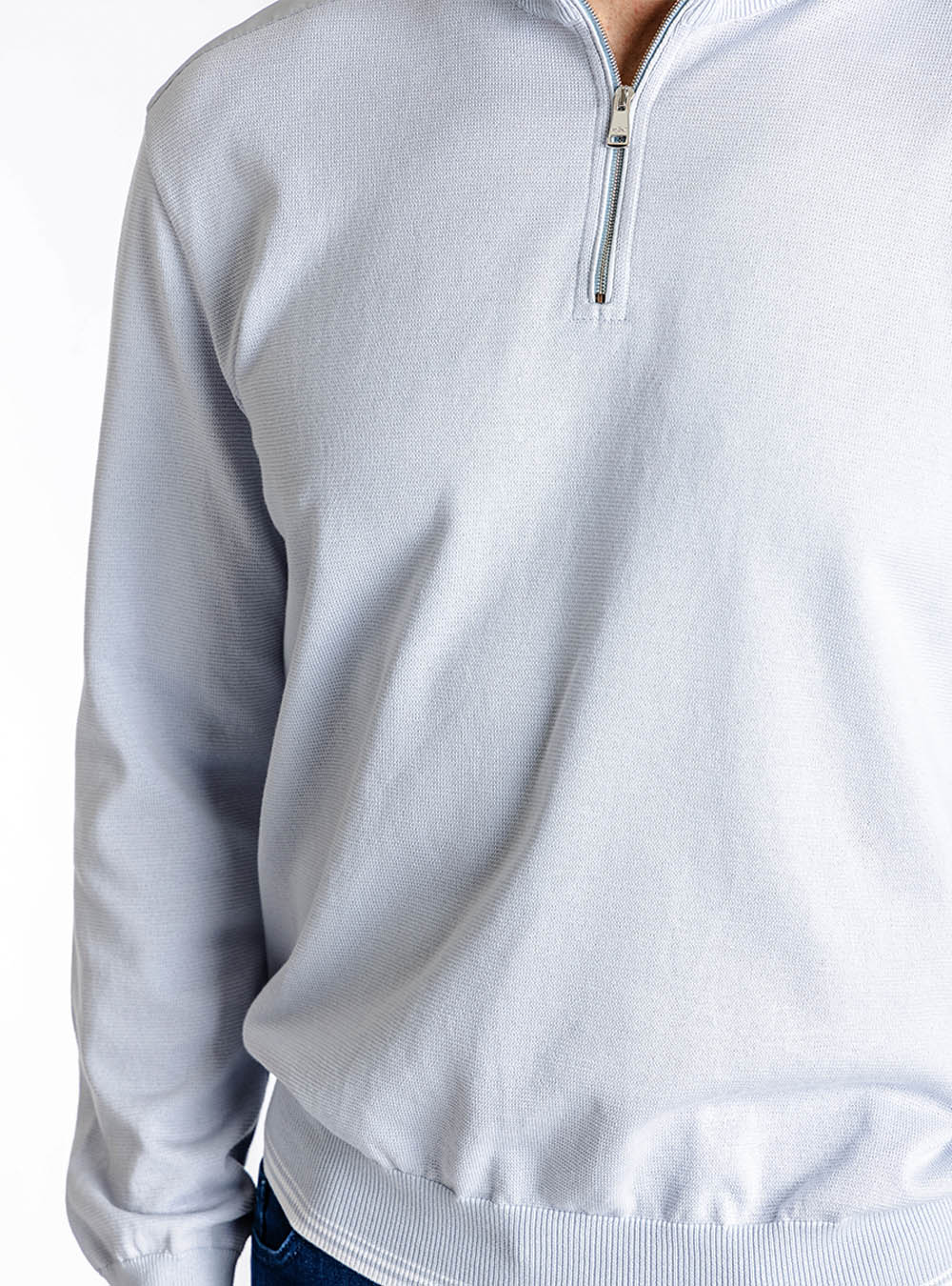 Paul & Shark Ice Blue Quarter Zip Pullover