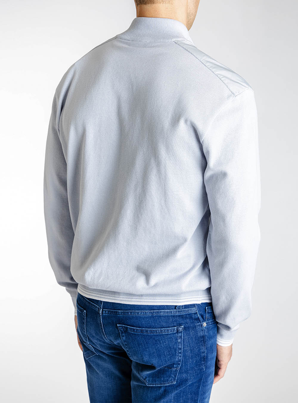 Paul & Shark Ice Blue Quarter Zip Pullover