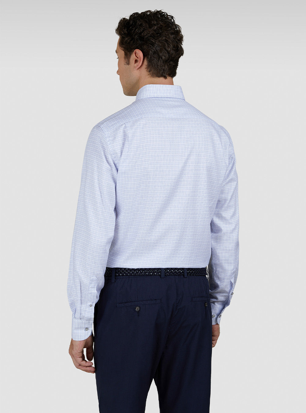 Paul & Shark Cotton Twill Shirt - White & Light Blue