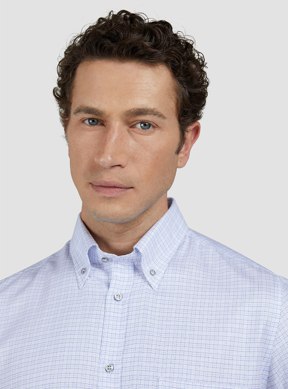 Paul & Shark Cotton Twill Shirt - White & Light Blue