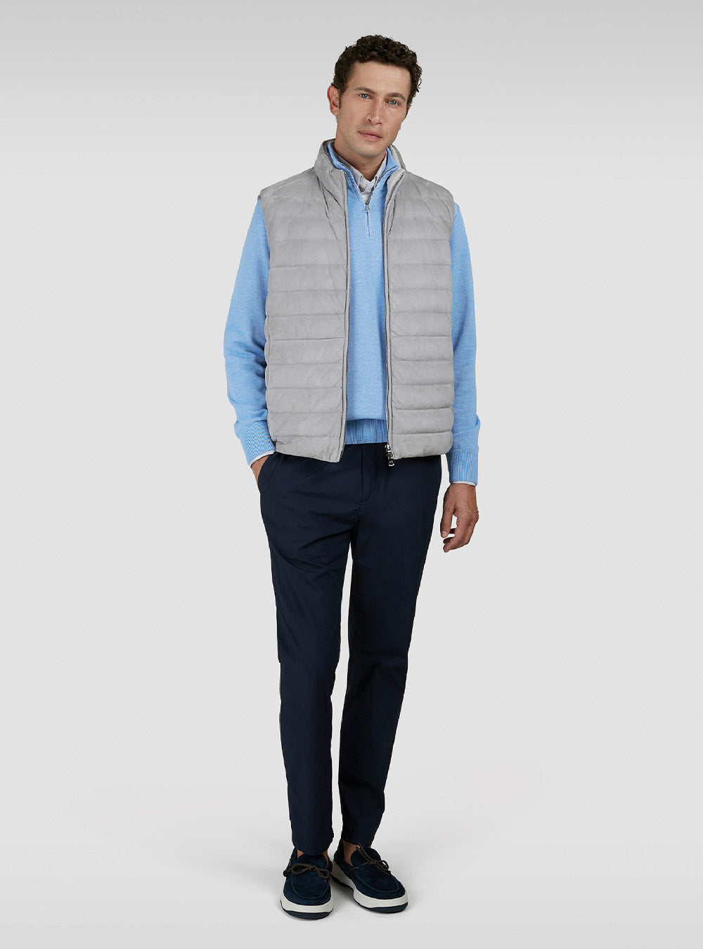 Paul & Shark Sweater in Fresh Cotton with Contrasting Linen Details
