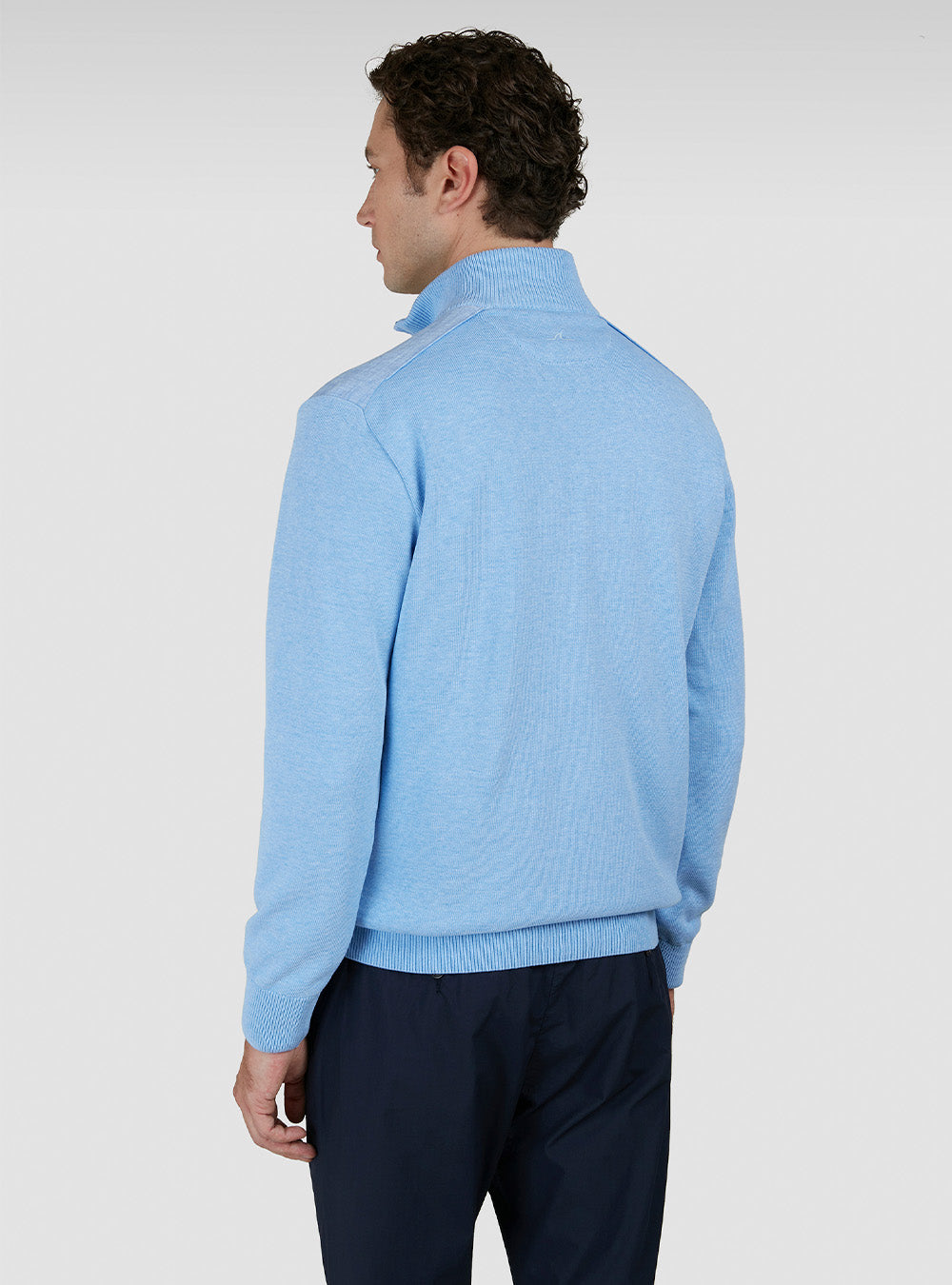 Paul & Shark Sweater in Fresh Cotton with Contrasting Linen Details