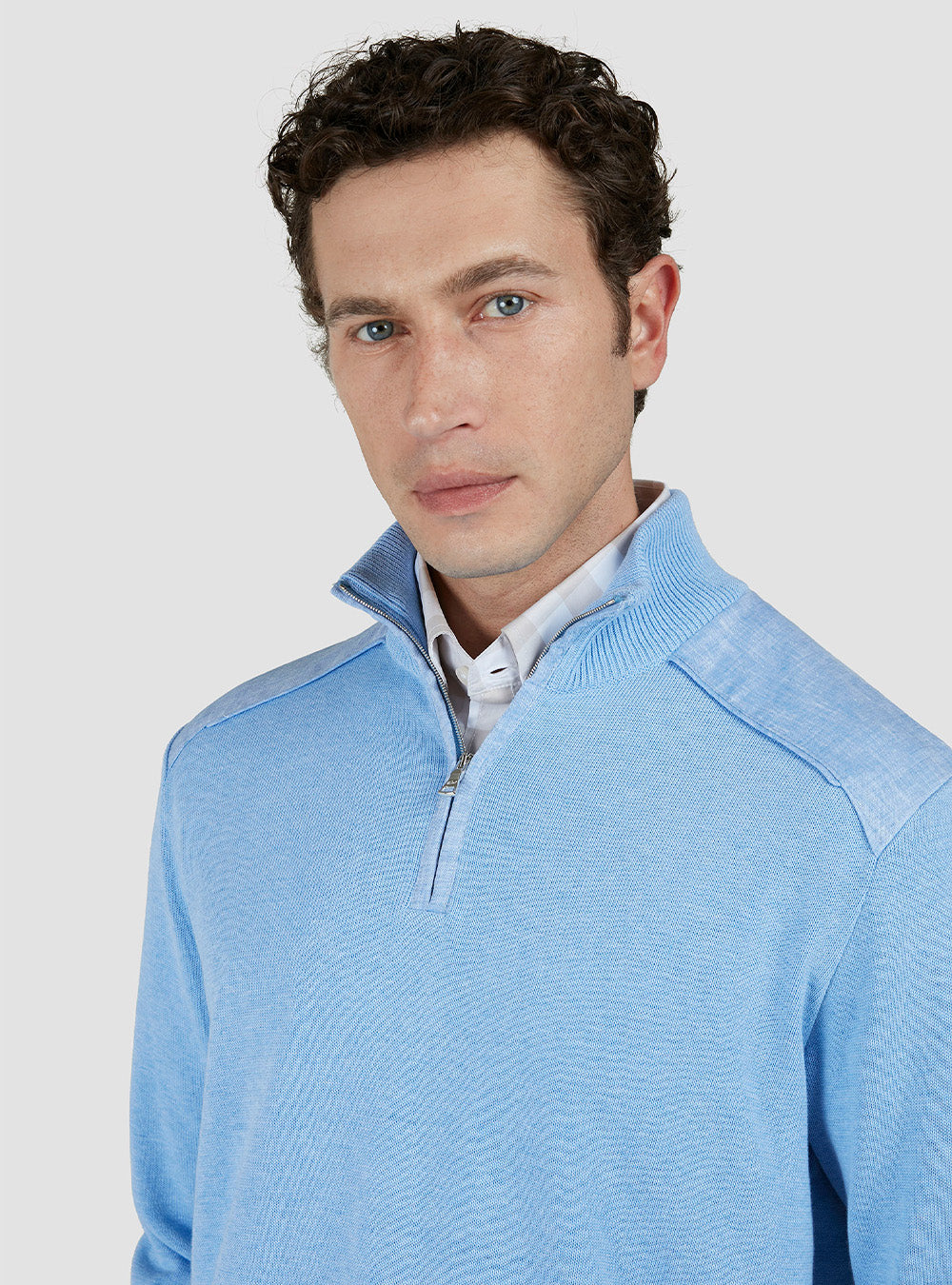 Paul & Shark Sweater in Fresh Cotton with Contrasting Linen Details