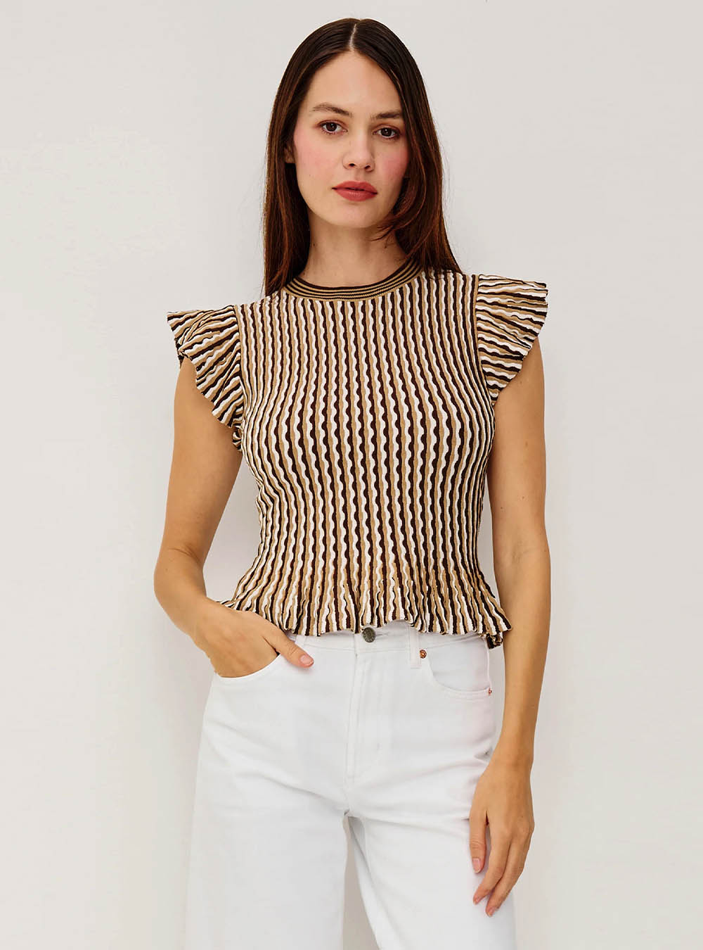 Rails Bryn Top - Brown Stripe