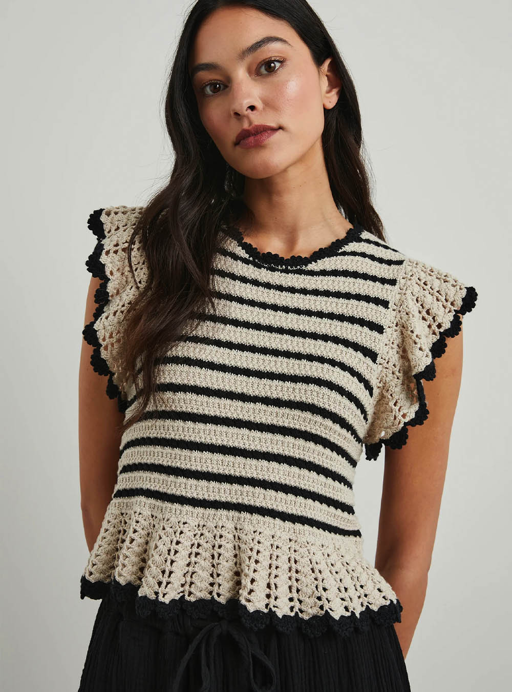 Rails Coen Top - Oatmeal Black