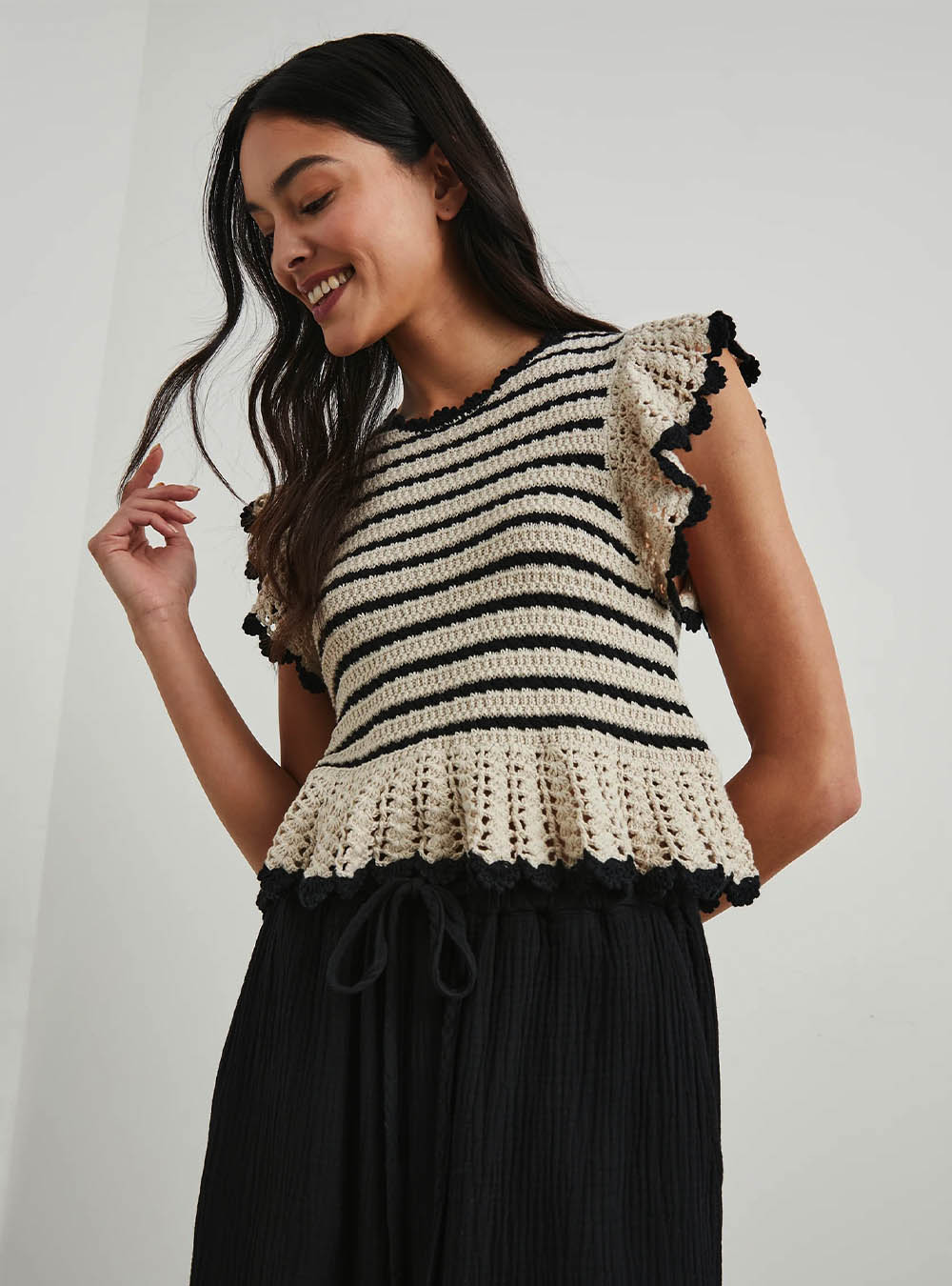 Rails Coen Top - Oatmeal Black