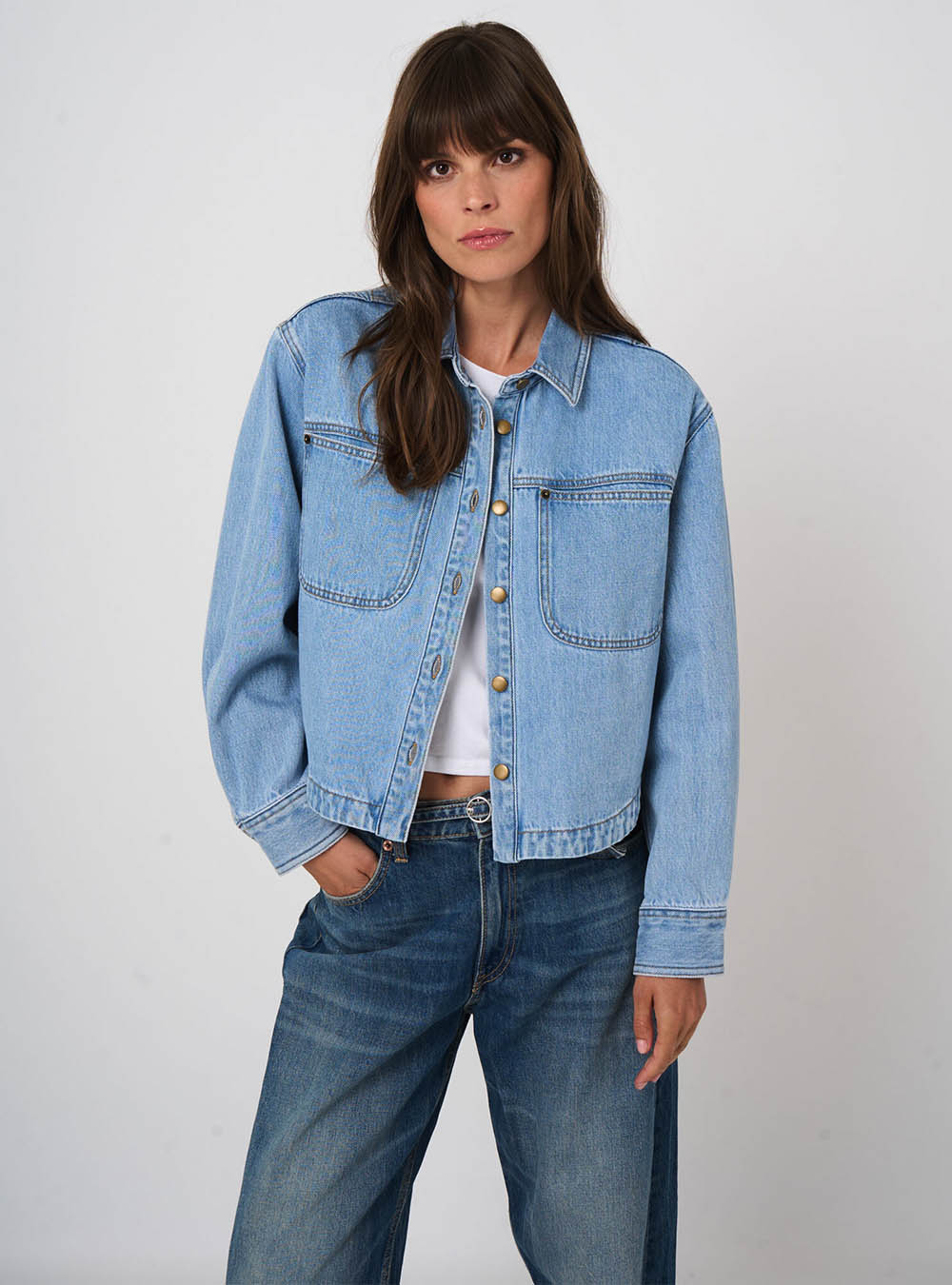 Repeat Cashmere Denim Cotton Shirt Jacket
