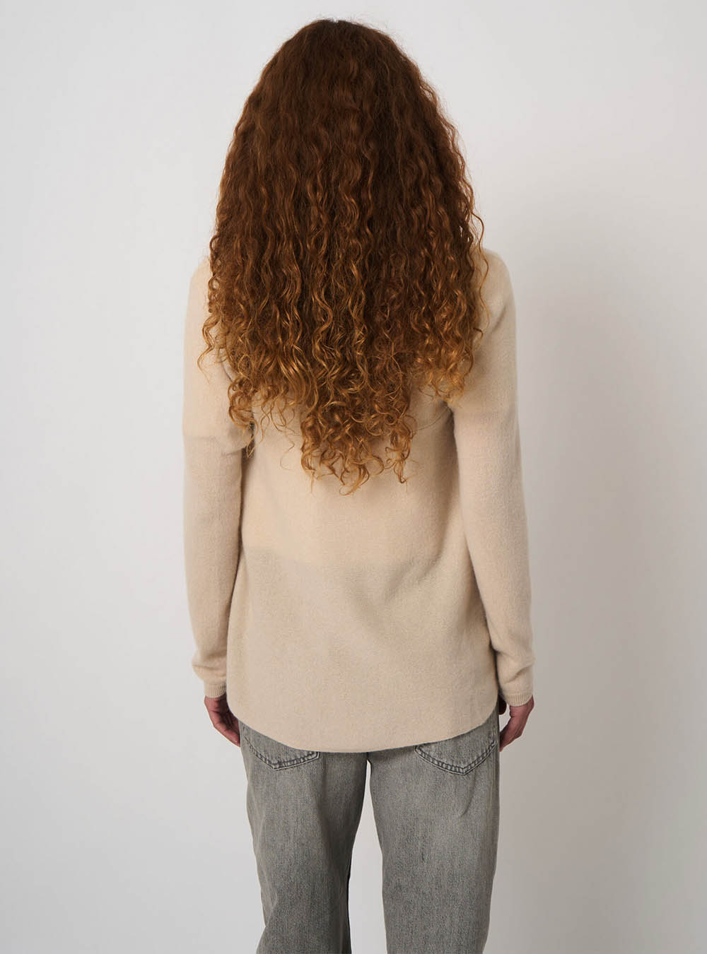 Repeat Cashmere Open Organic Cashmere Cardigan With Shawl Neck - Natural