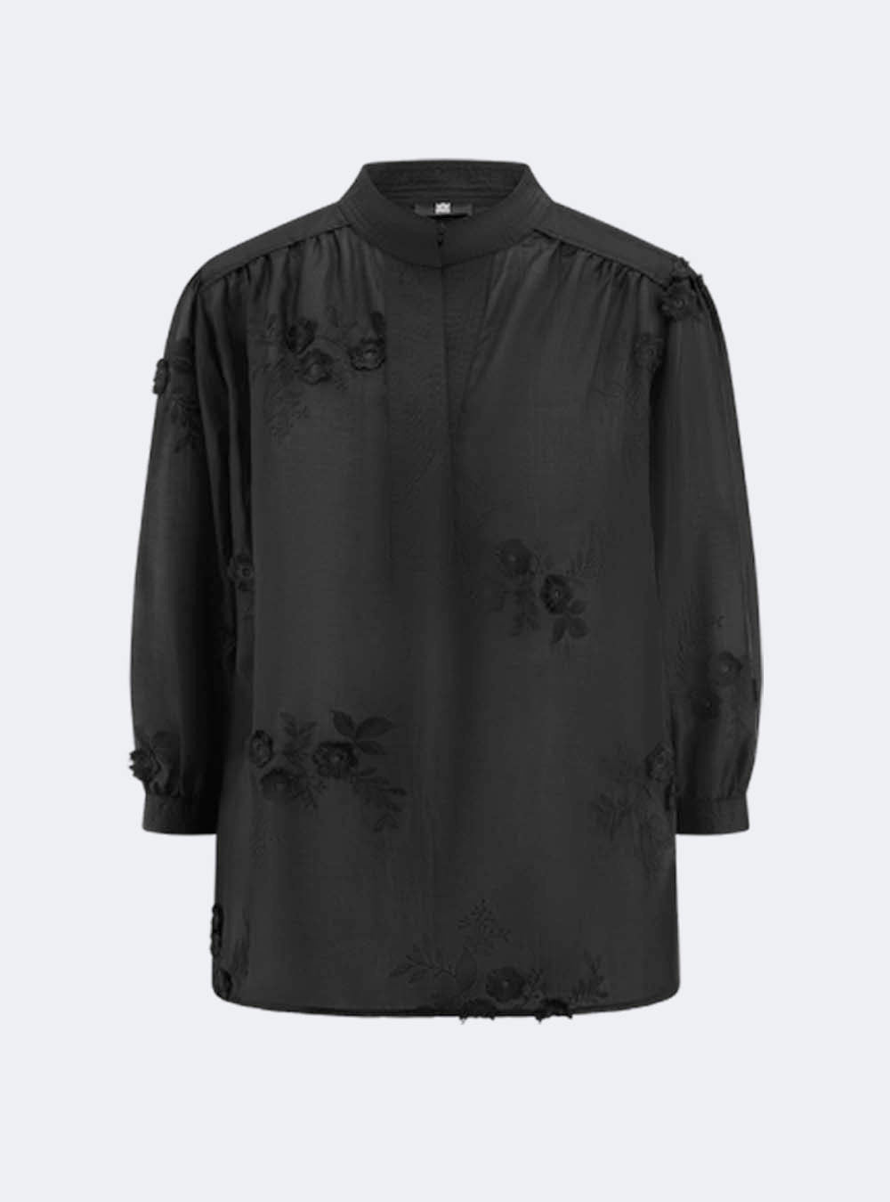 Riani Blouse With Floral Embroidery - Black