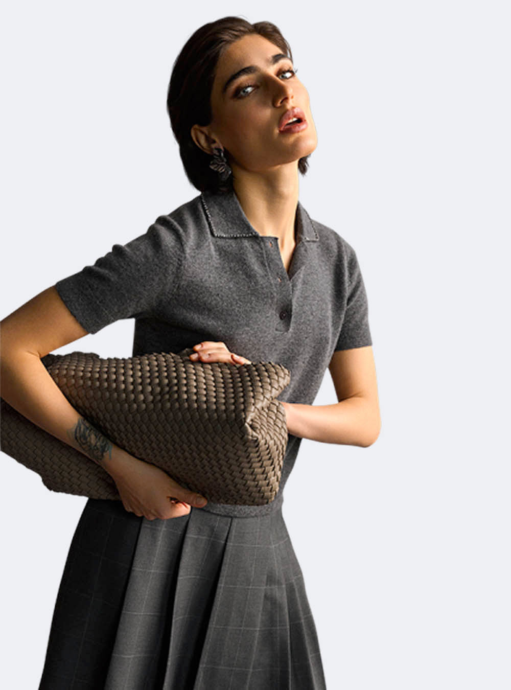 Riani Knitted Polo with Rhinestone Detail