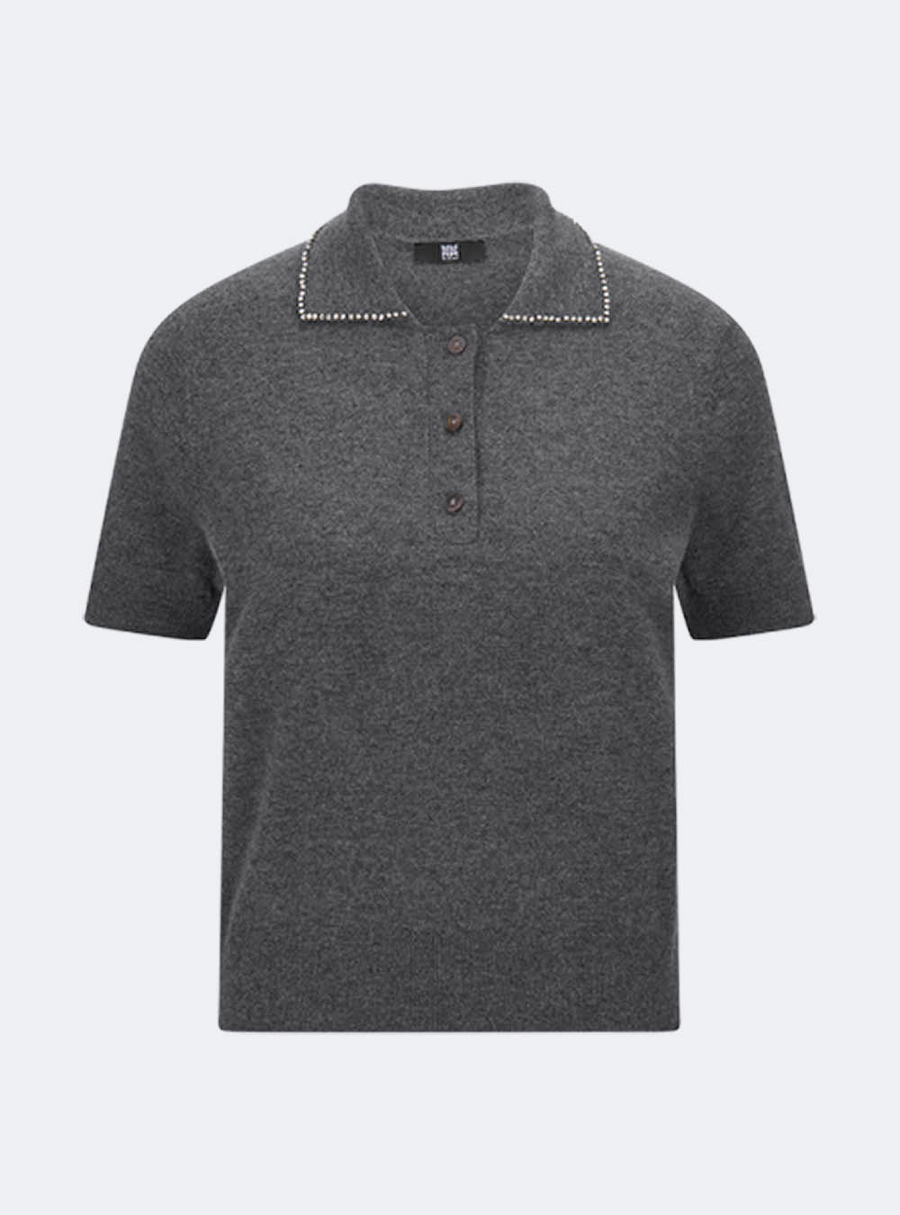 Riani Knitted Polo with Rhinestone Detail