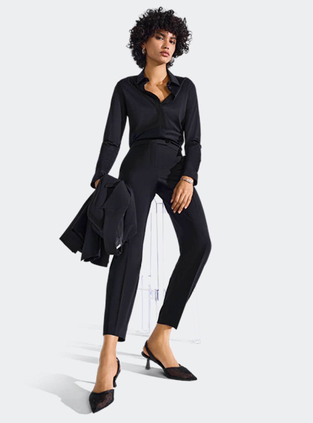 Riani Slim-Fit Trousers - Black
