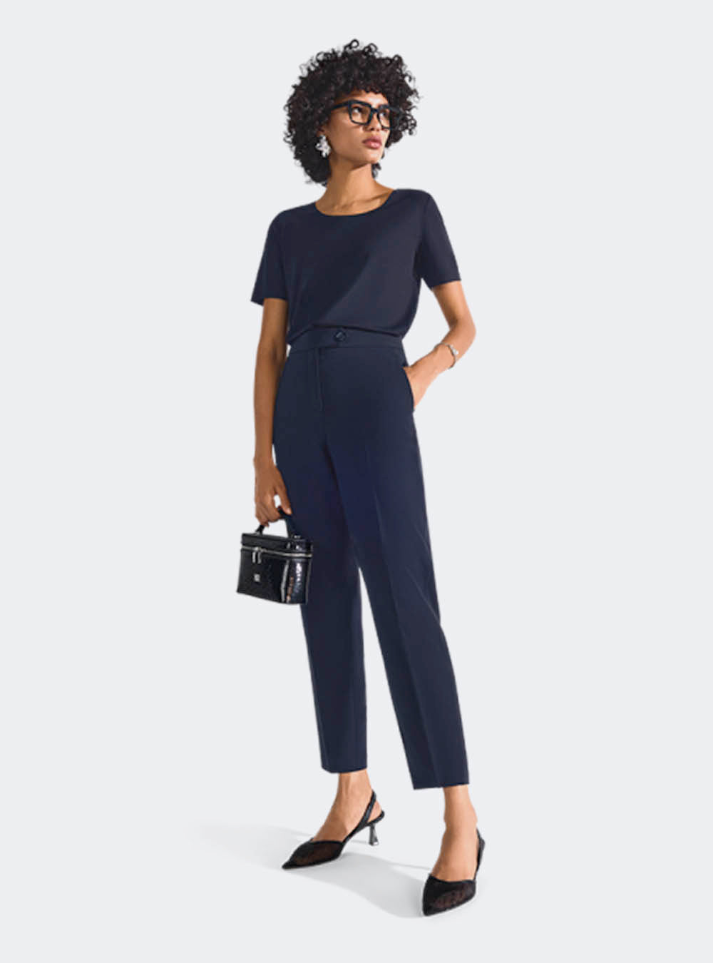 Riani Slim-Fit Trousers - Deep Blue