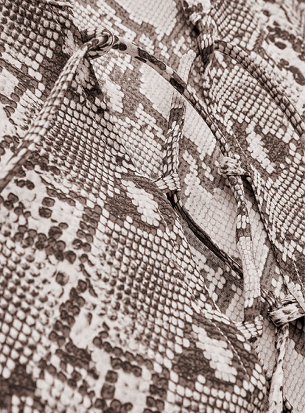 Riani Snake Print Blouse with Lacing