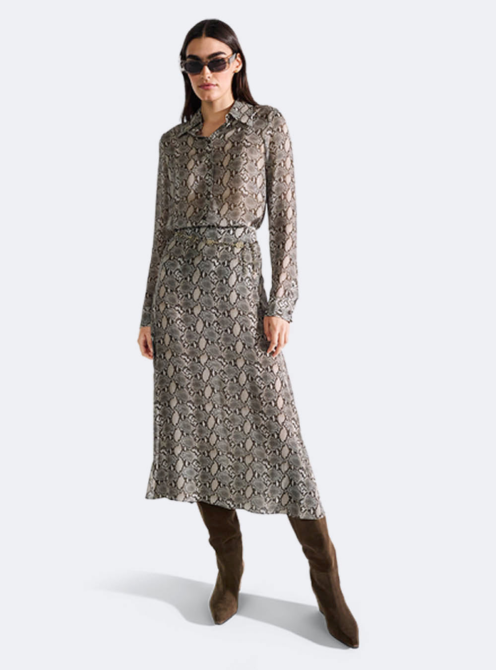 Riani Snake Print Skirt