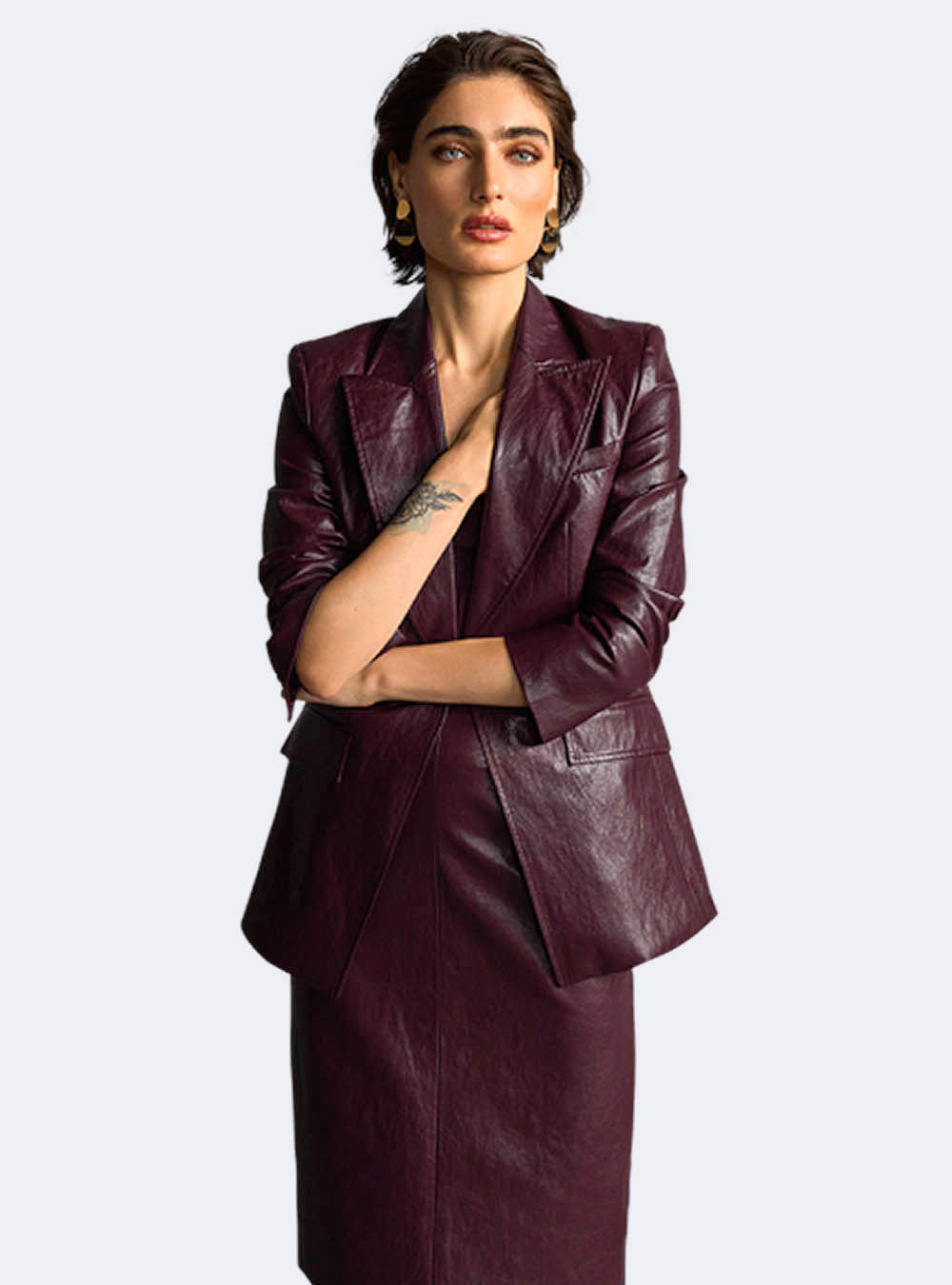 Riani Vegan Leather Blazer