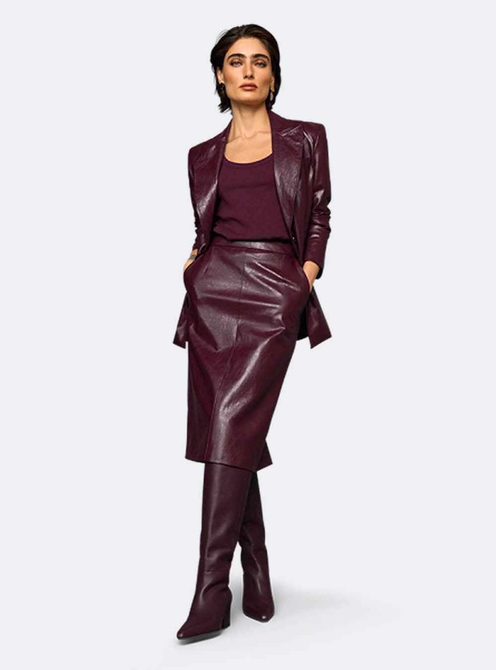 Riani Vegan Leather Skirt