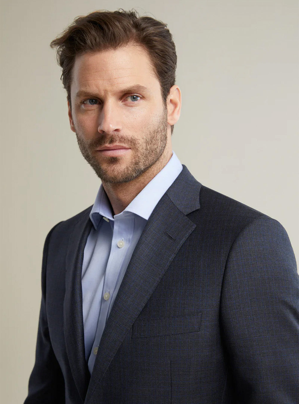 Samuelsohn Charcoal Sharkskin Suit
