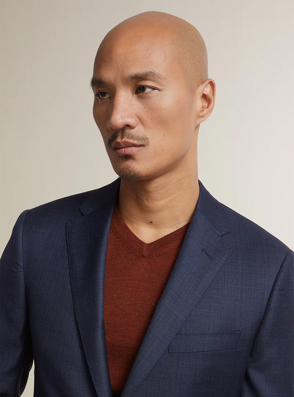 Samuelsohn Navy Blue Sharkskin Suit