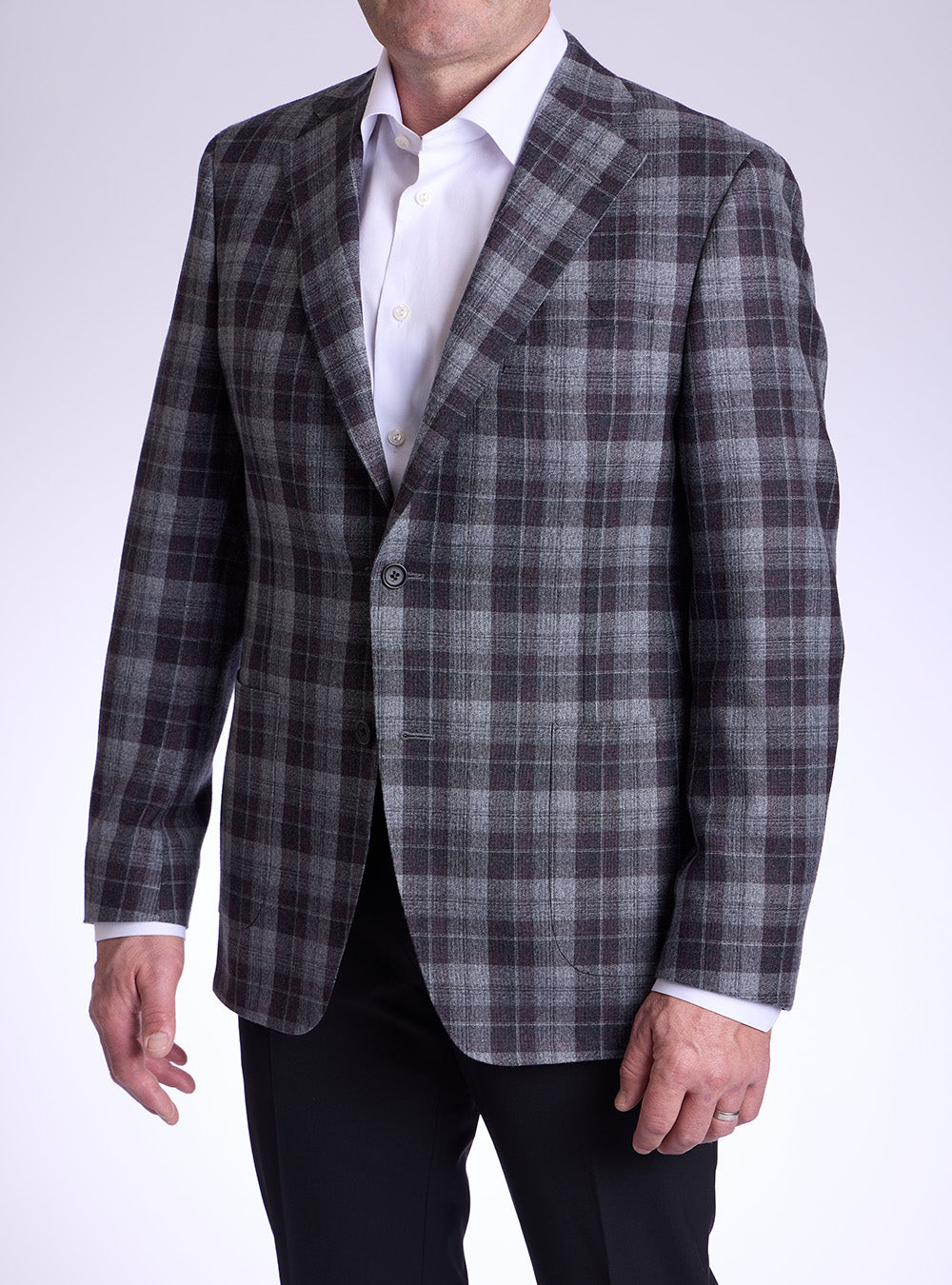 Samuelsohn Grey & Hickory Overcheck Sport jacket