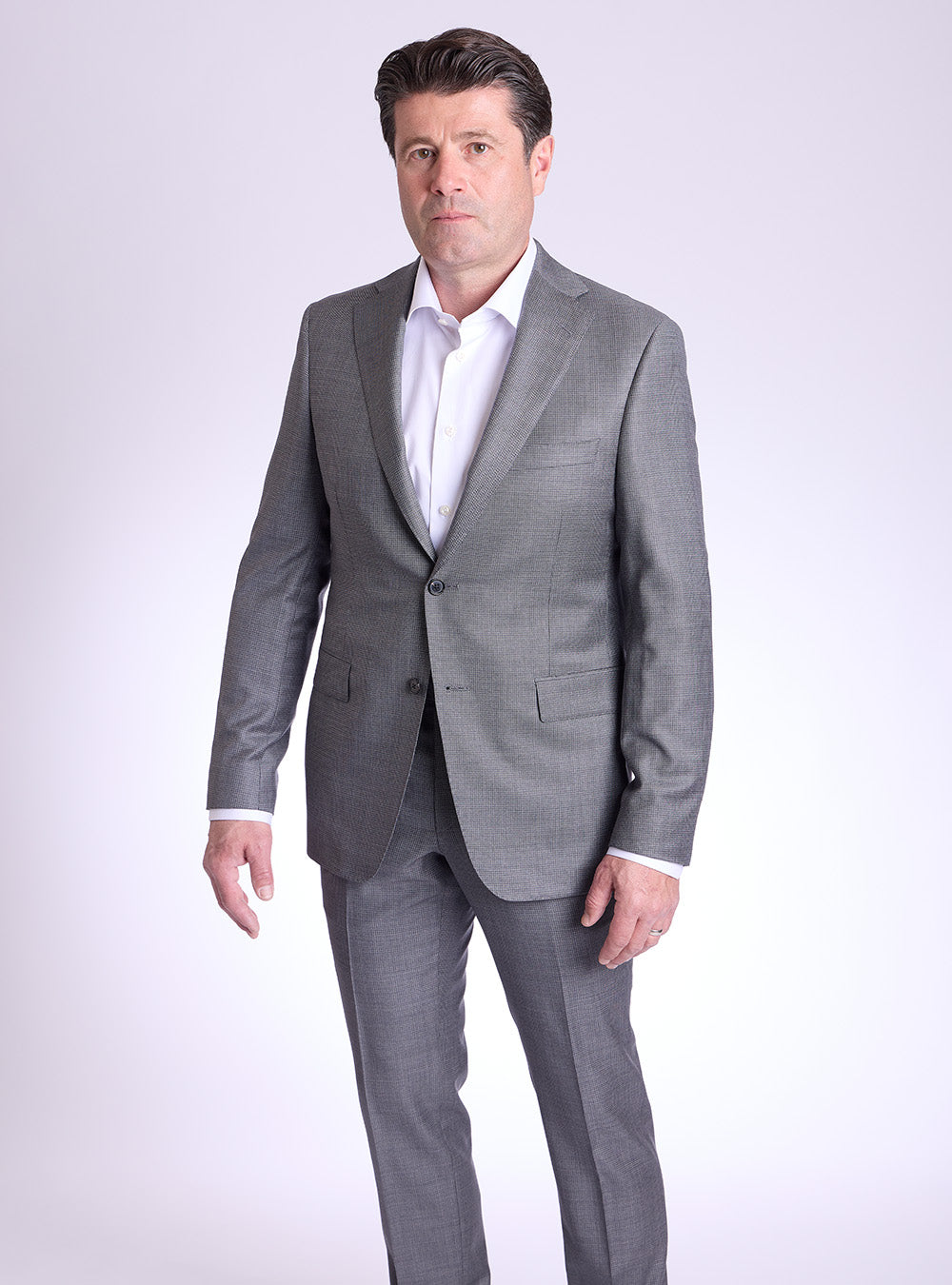 Samuelsohn Grey Houndstooth Suit