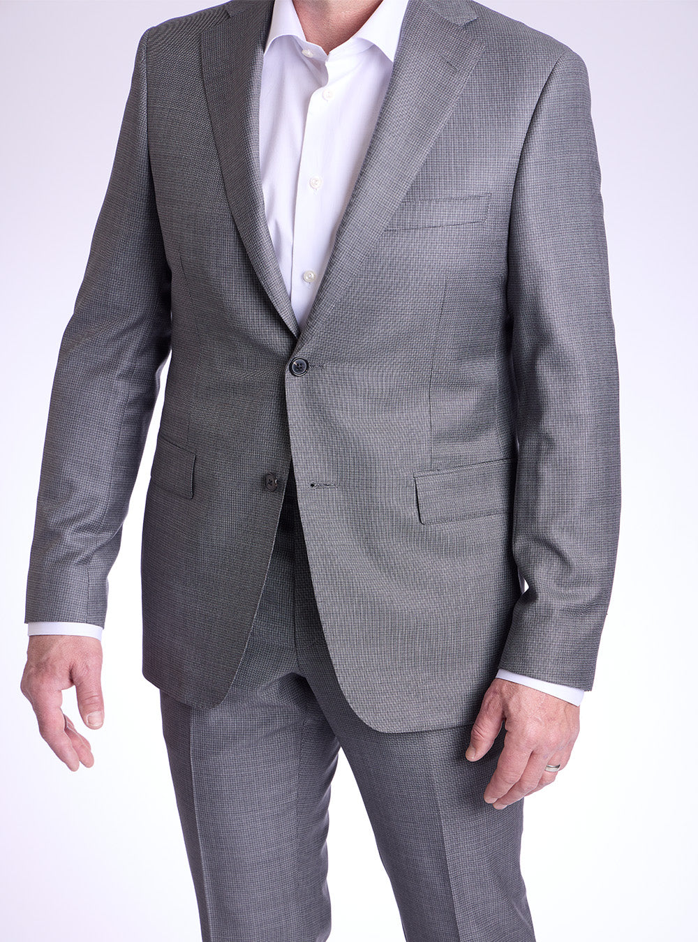 Samuelsohn Grey Houndstooth Suit