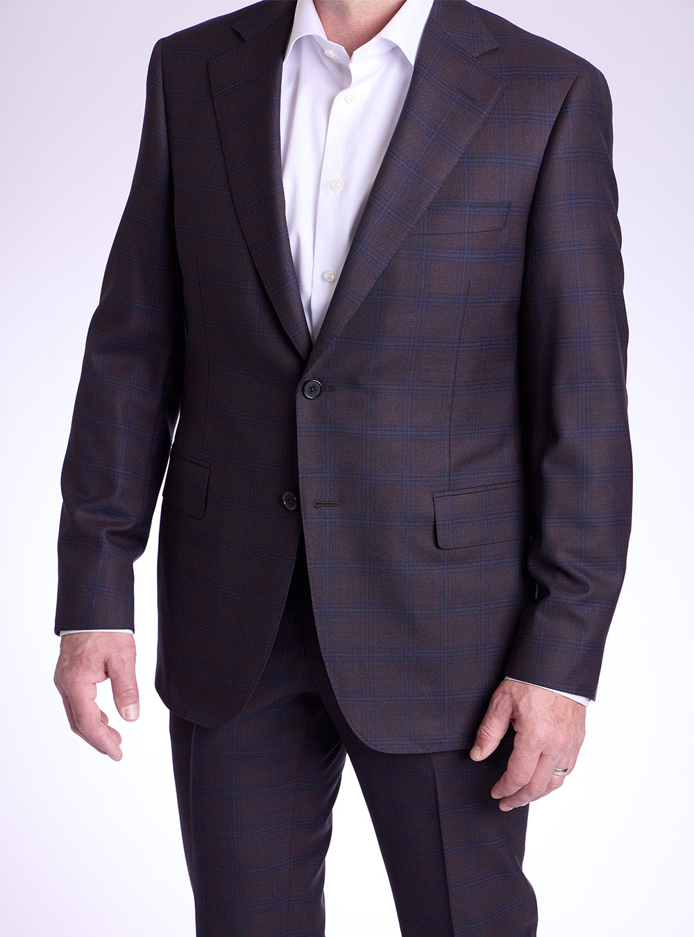 Samuelsohn Merlot Overcheck Suit