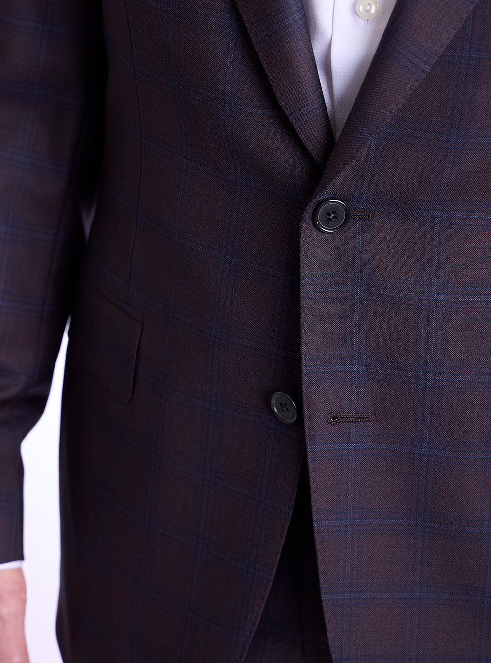 Samuelsohn Merlot Overcheck Suit
