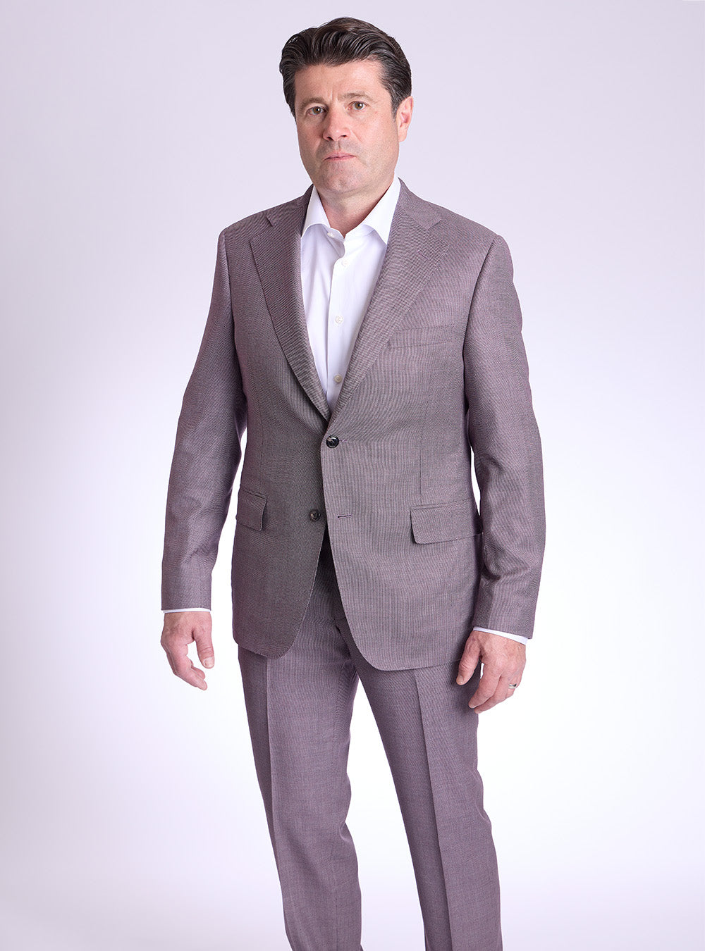 Samuelsohn Fuchsia Birds-Eye Suit