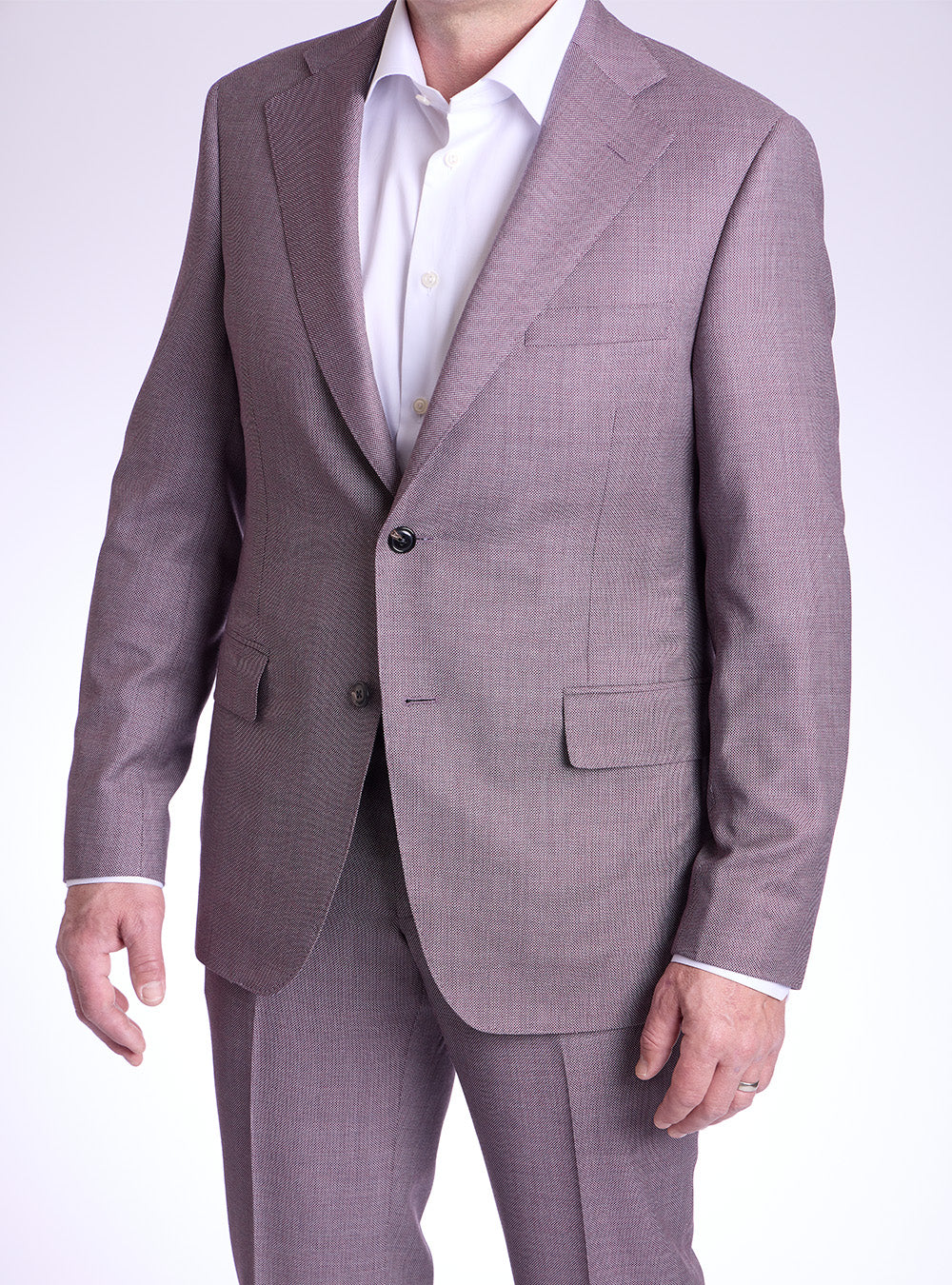 Samuelsohn Fuchsia Birds-Eye Suit