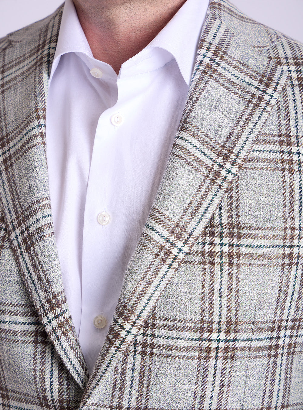 Samuelsohn Grey & Maroon Check Sport Jacket