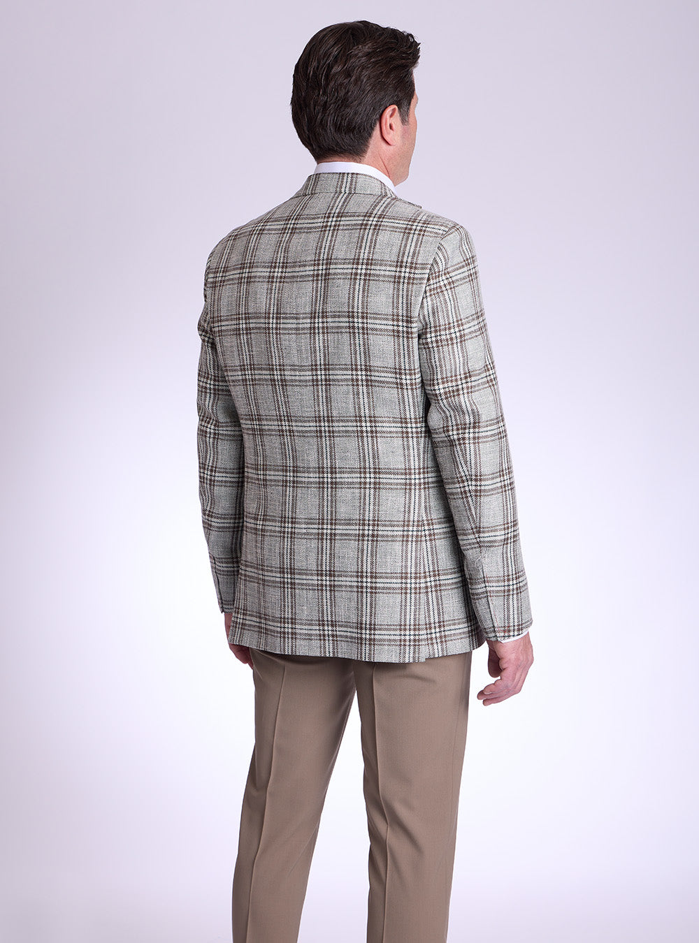 Samuelsohn Grey & Maroon Check Sport Jacket