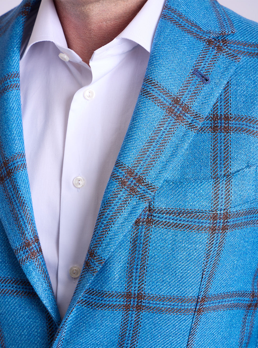 Sartori Blue & Maroon Windowpane Sport Jacket