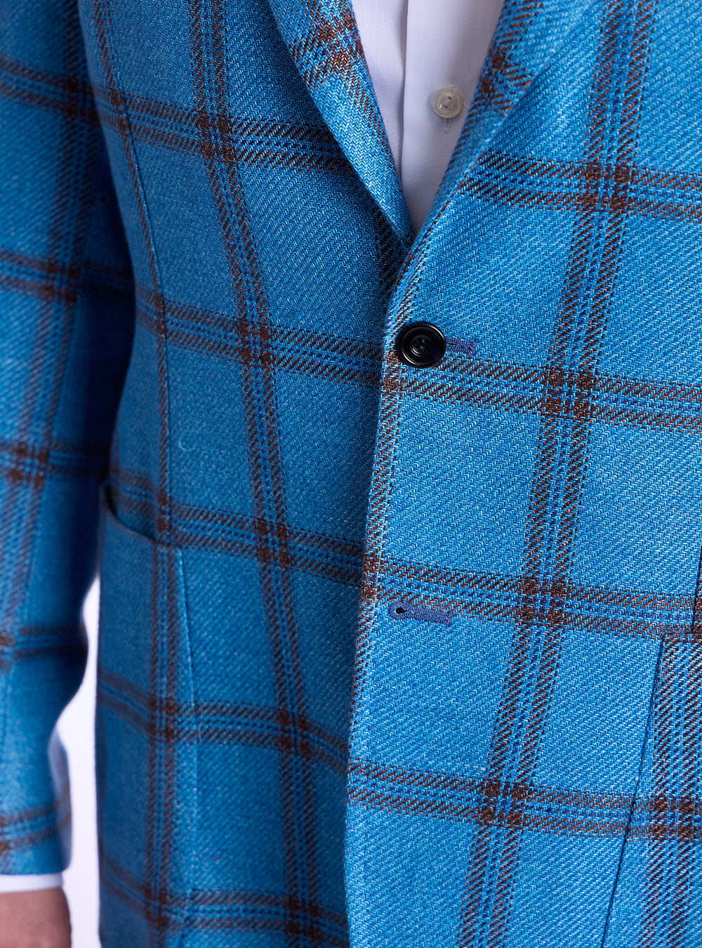 Sartori Blue & Maroon Windowpane Sport Jacket