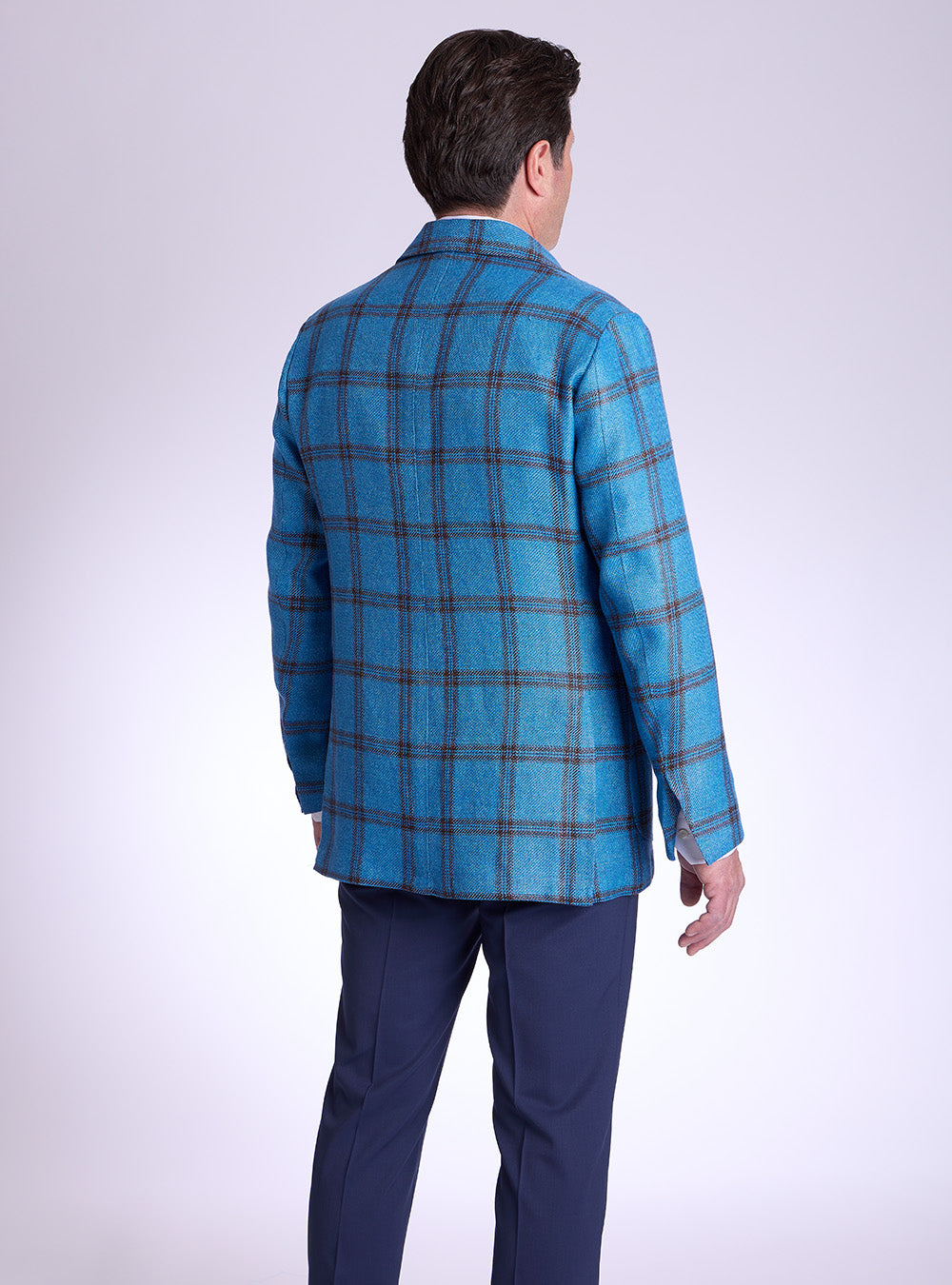 Sartori Blue & Maroon Windowpane Sport Jacket