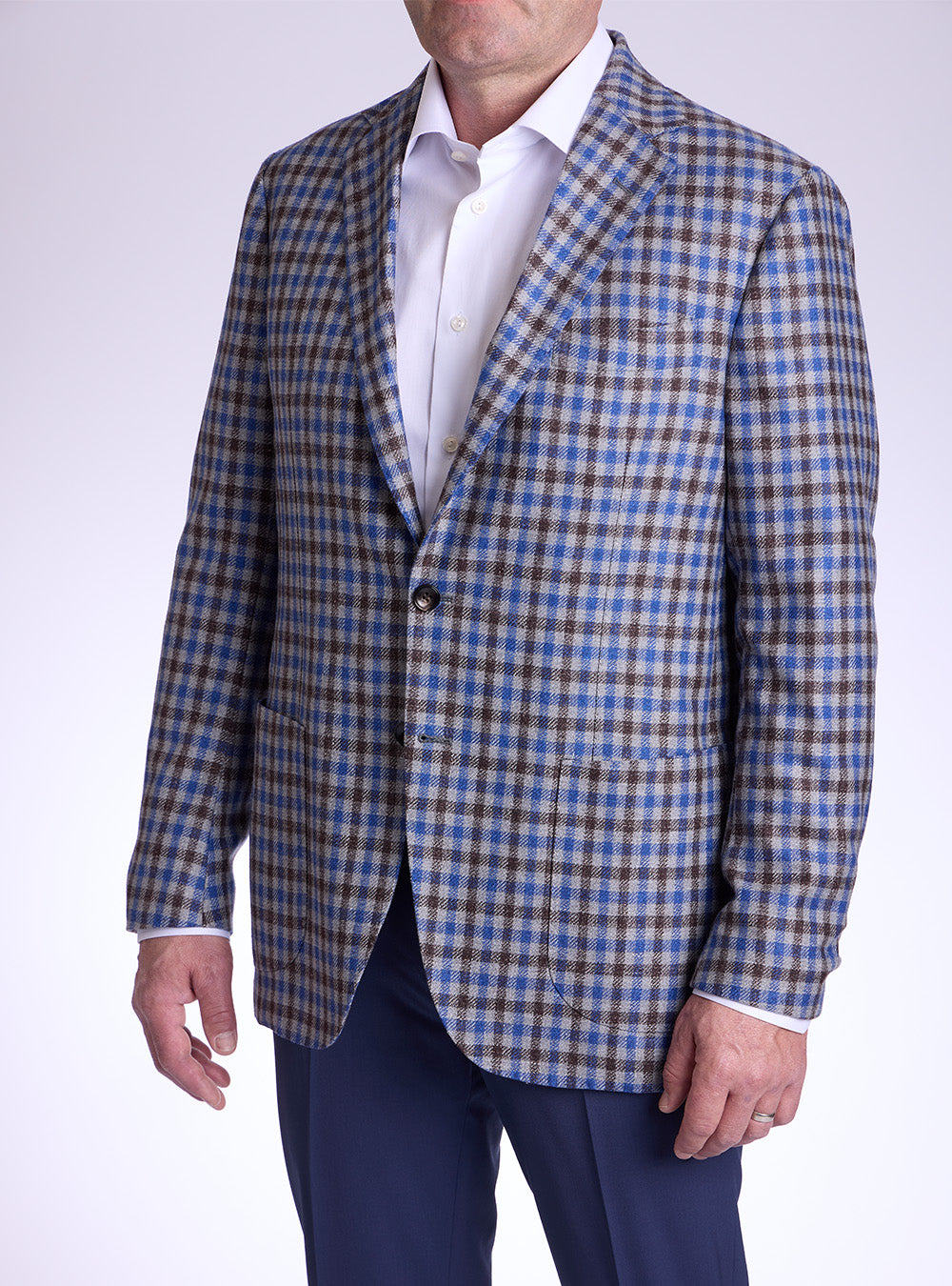 Sartori Grey, Blue & Brown Check Sport Jacket