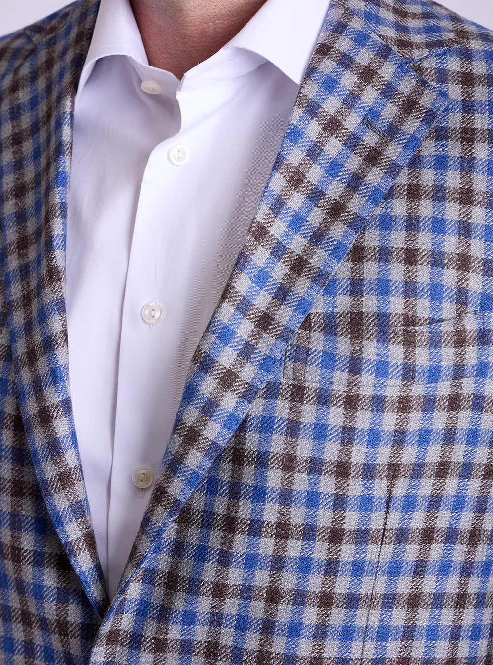 Sartori Grey, Blue & Brown Check Sport Jacket