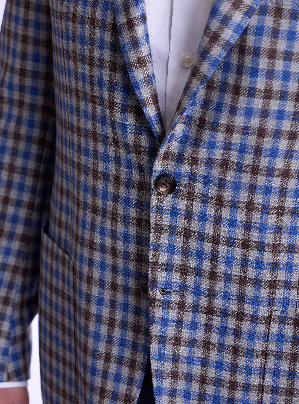 Sartori Grey, Blue & Brown Check Sport Jacket