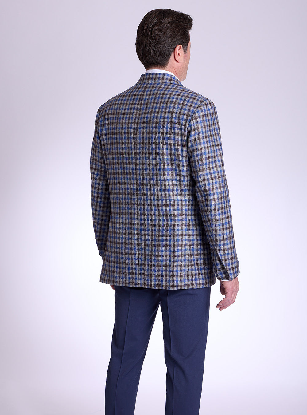 Sartori Grey, Blue & Brown Check Sport Jacket