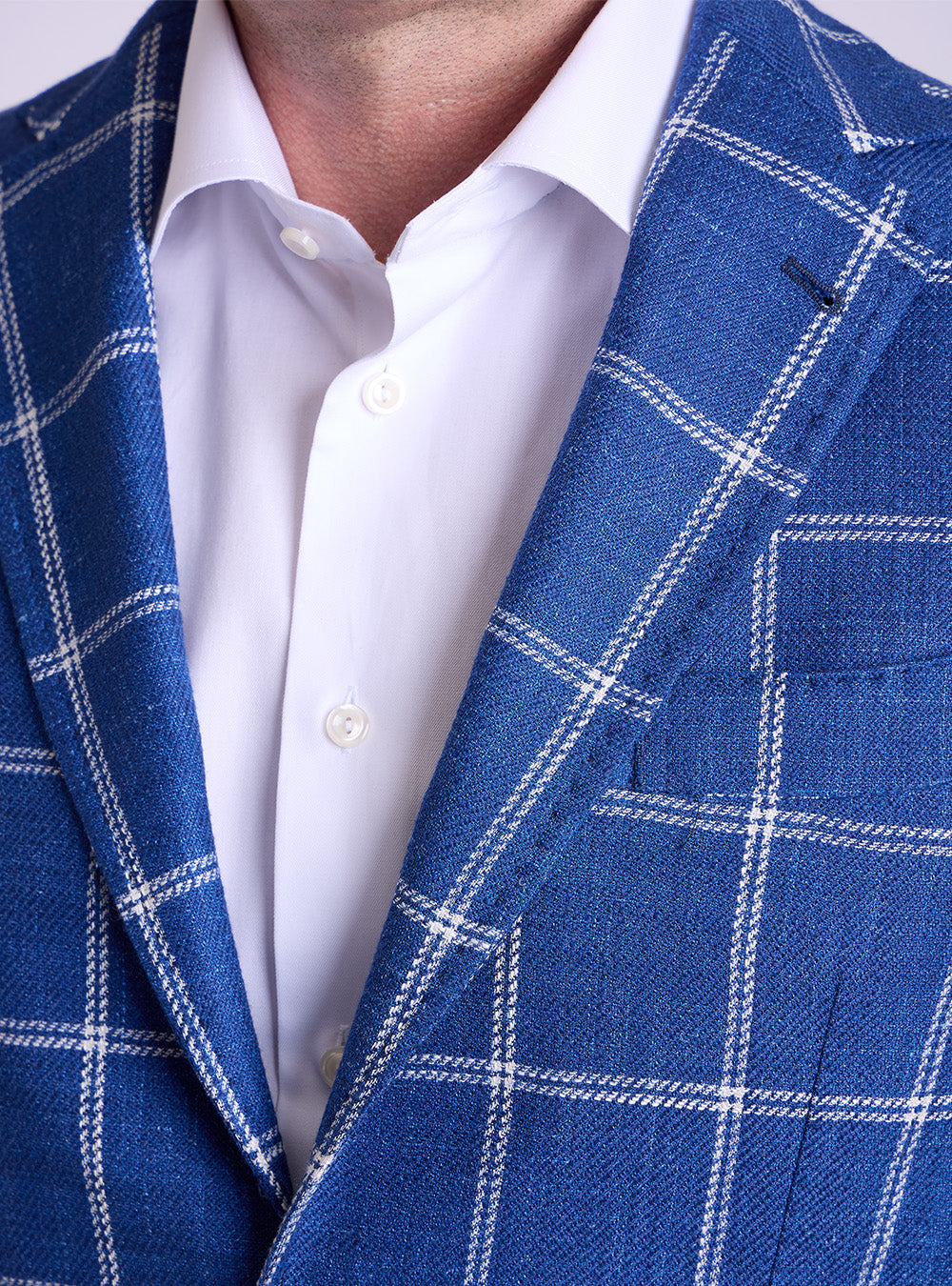 Sartorio Blue & White Overcheck Sport Jacket