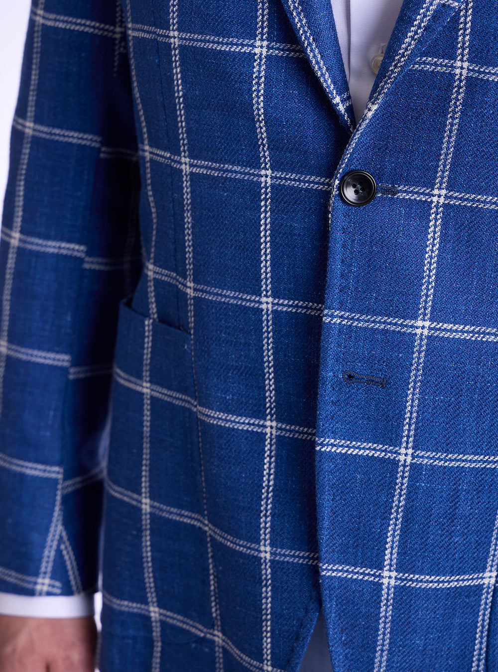 Sartorio Blue & White Overcheck Sport Jacket