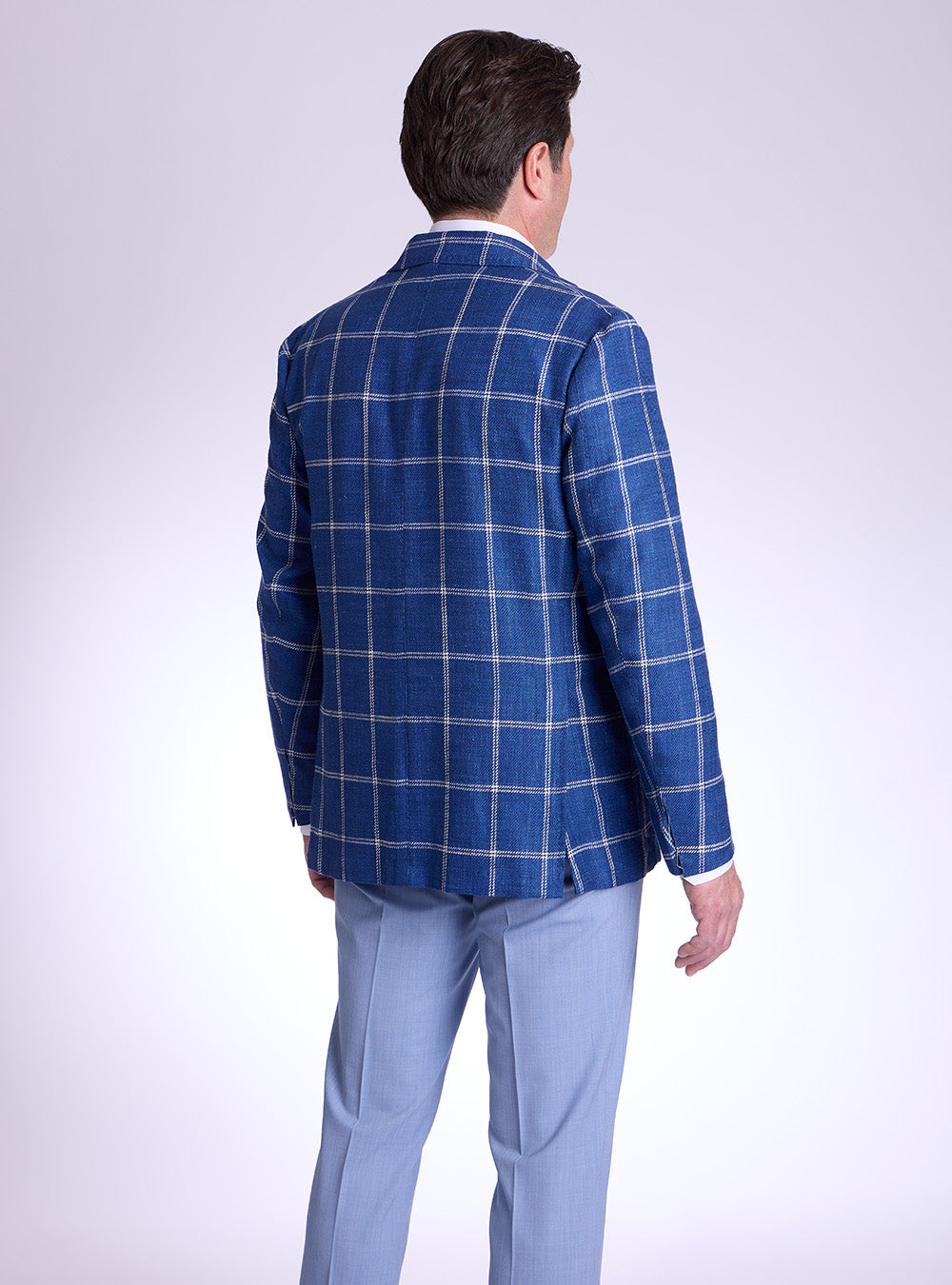 Sartorio Blue & White Overcheck Sport Jacket