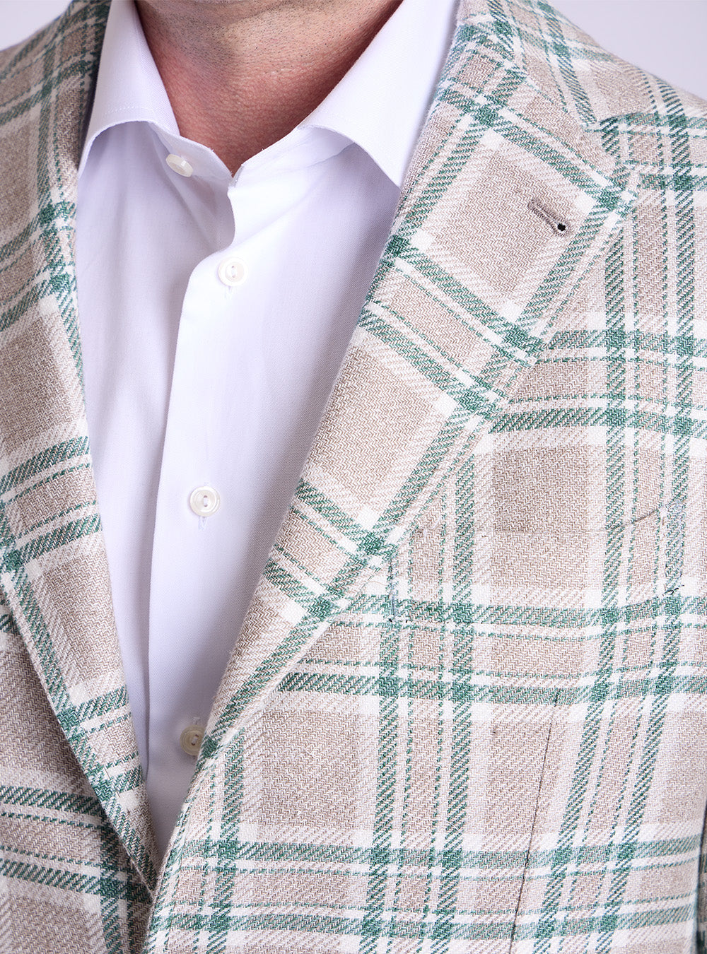 Sartorio Sand & Mint Check Sport Jacket