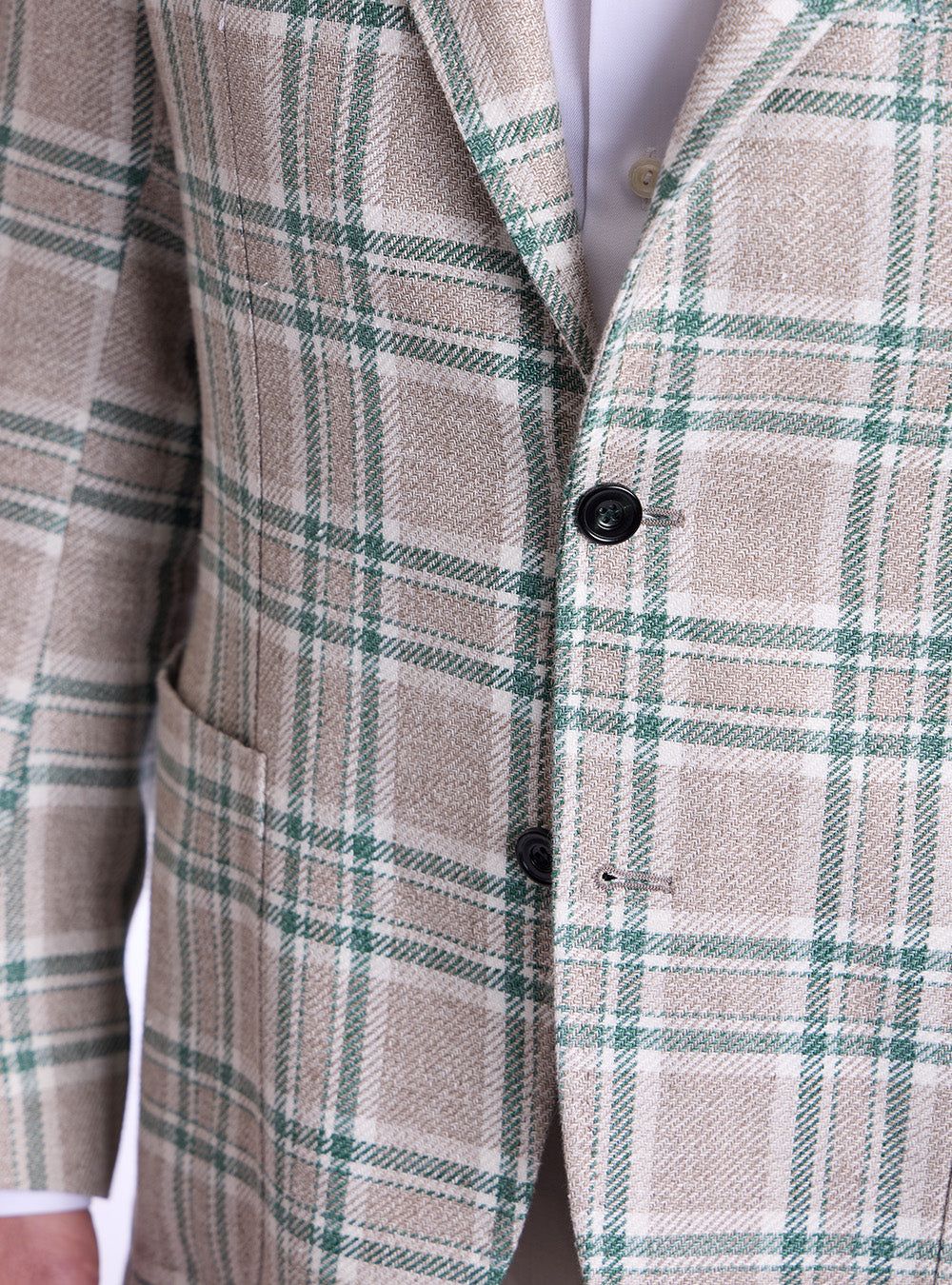 Sartorio Sand & Mint Check Sport Jacket