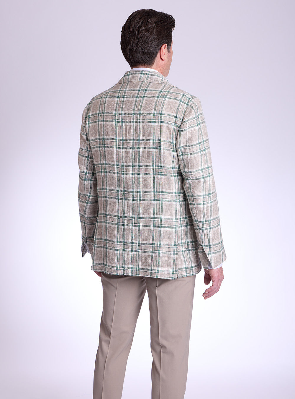 Sartorio Sand & Mint Check Sport Jacket