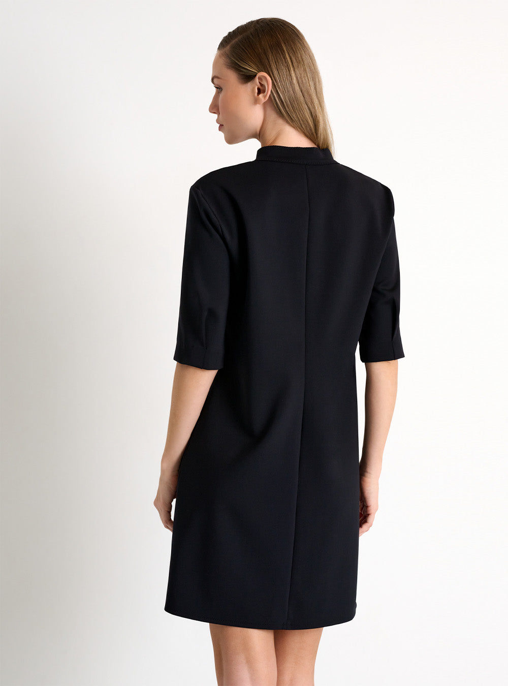 Shan Straight-Cut Mao Collar Dress
