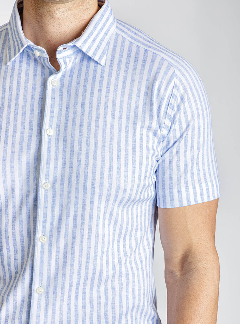 Desoto Short Sleeve Washed Blue Shirt