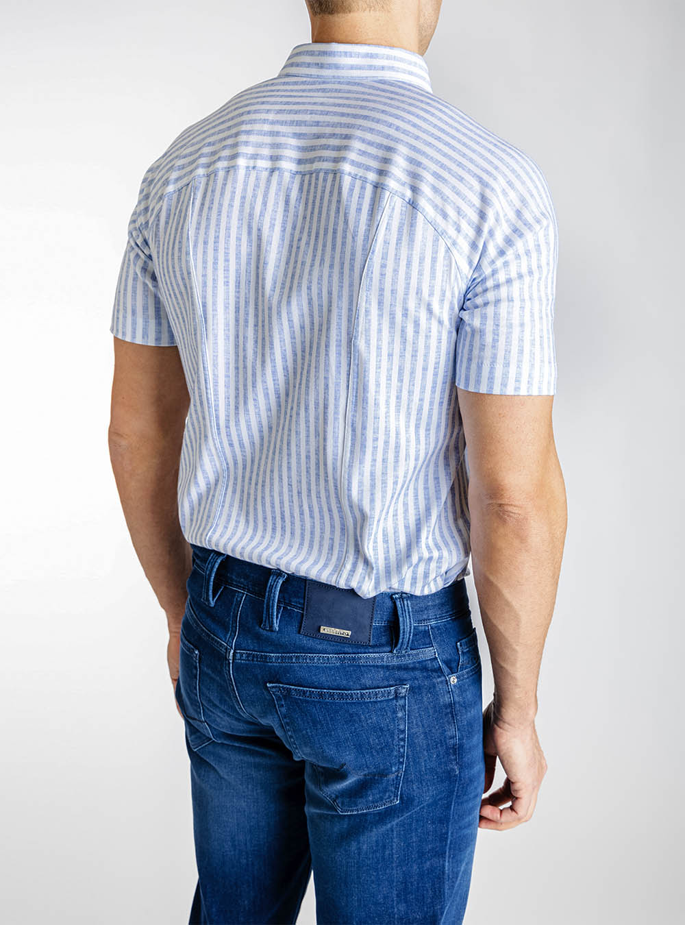 Desoto Short Sleeve Washed Blue Shirt