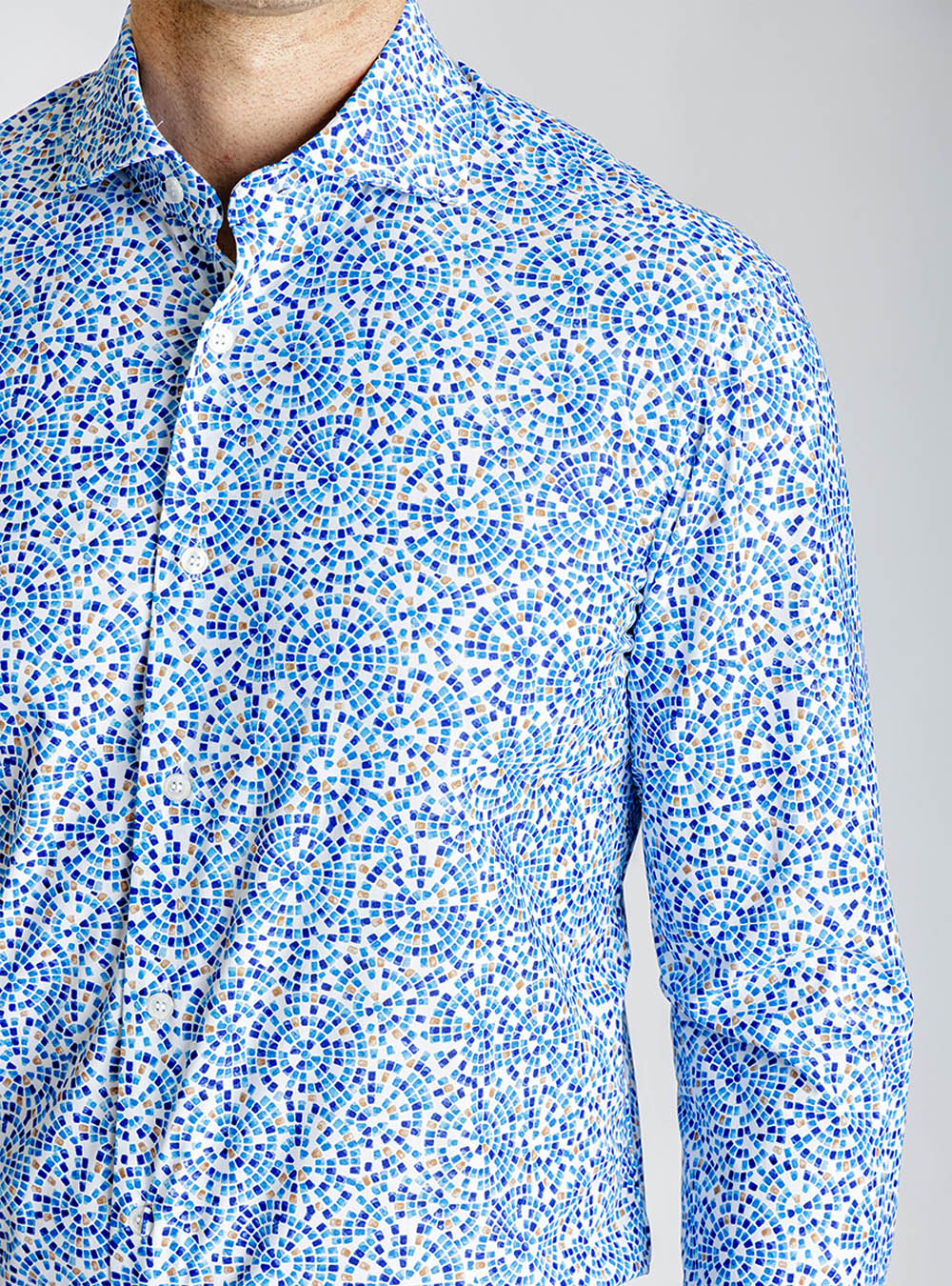 Orian Floral Blue Shirt
